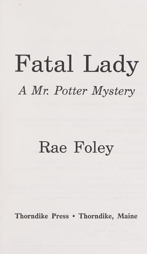 Cover of Fatal Lady by Elinore Denniston
