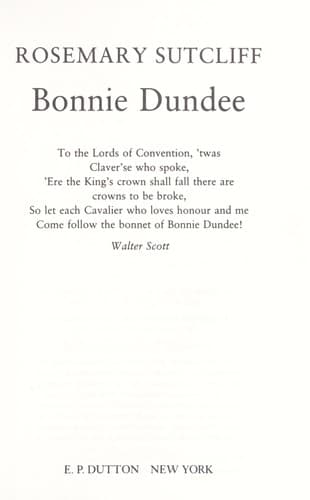 Cover of Bonnie Dundee by Rosemary Sutcliff