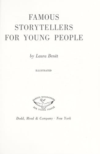 Cover of Famous storytellers for young people by Laura Benét