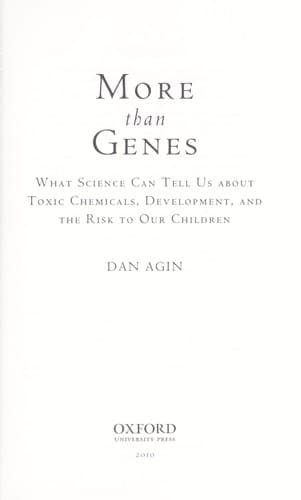 Cover of More than genes by D. P. Agin