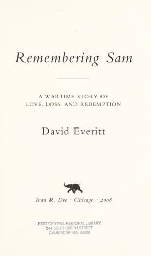Cover of Remembering Sam by David Everitt