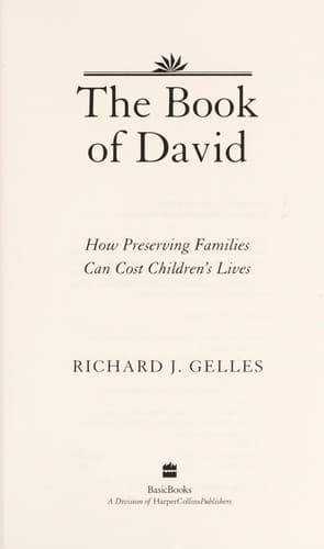Cover of The book of David by Richard J. Gelles