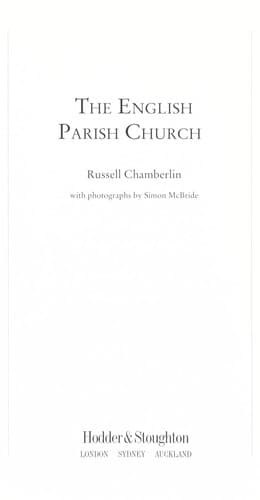 Cover of The English parish church by E. R. Chamberlin