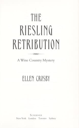 Cover of The Riesling retribution by Ellen Crosby