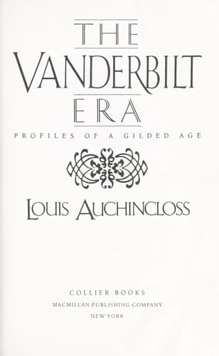 Cover of The Vanderbilt era by Louis Auchincloss