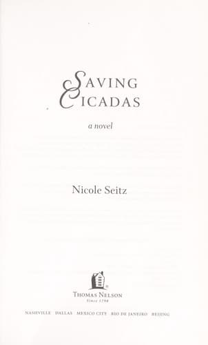 Cover of Saving cicadas by Nicole Seitz