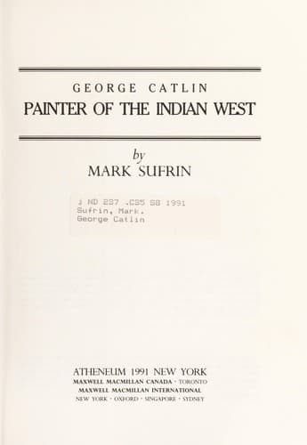 Cover of George Catlin by Mark Sufrin