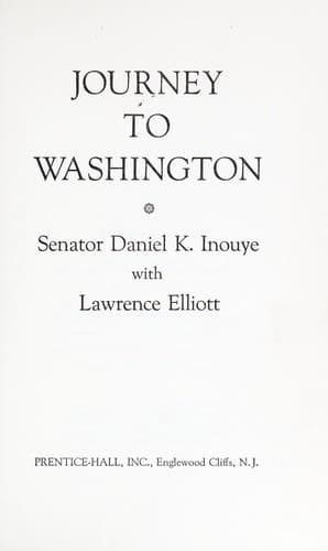 Cover of Journey to Washington by Daniel K. Inouye