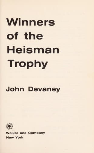 Cover of Winners of the Heisman trophy by Devaney, John