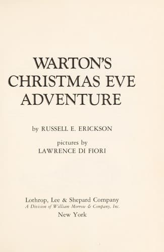 Cover of Warton's Christmas Eve adventure by Russell E. Erickson