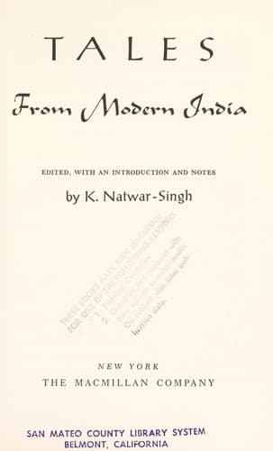 Cover of Tales from modern India by K. Natwar-Singh