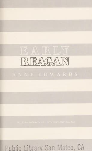 Cover of Early Reagan by Anne Edwards