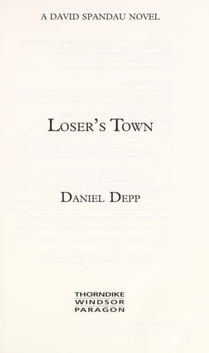 Cover of Loser's town by Daniel Depp