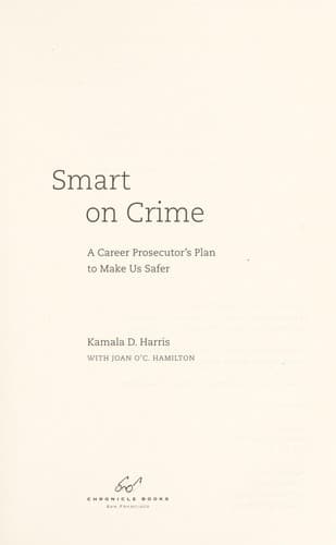 Cover of Smart on crime by Kamala Harris