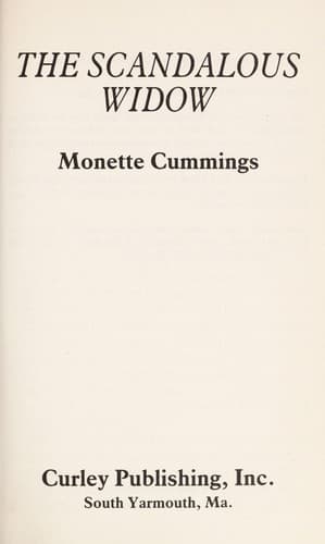 Cover of The Scandalous Widow by Monette Cummings