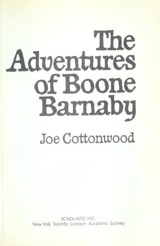 Cover of Adventures of Boone Barnaby by Joe Cottonwood