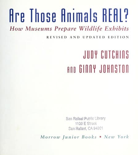 Cover of Are Those Animals Real? by Judy Cutchins