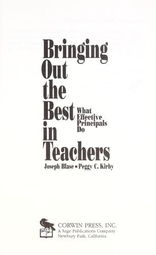 Cover of Bringing out the best in teachers by Joseph Blase