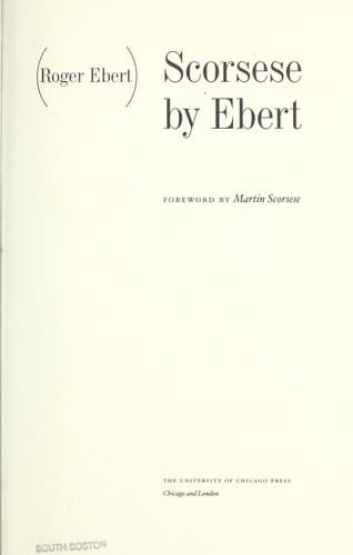 Cover of Scorsese by Ebert by Roger Ebert