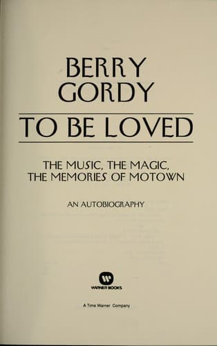 Cover of To be loved by Gordy, Berry
