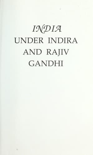 Cover of India under Indira and Rajiv Gandhi by James Haskins