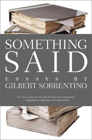 Cover of Something said by Gilbert Sorrentino