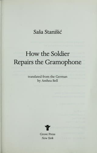 Cover of Wie der Soldat das Grammofon repariert by Saša Stanišić