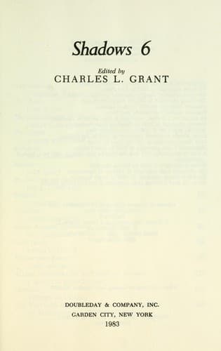 Cover of Shadows 6 by Charles L. Grant