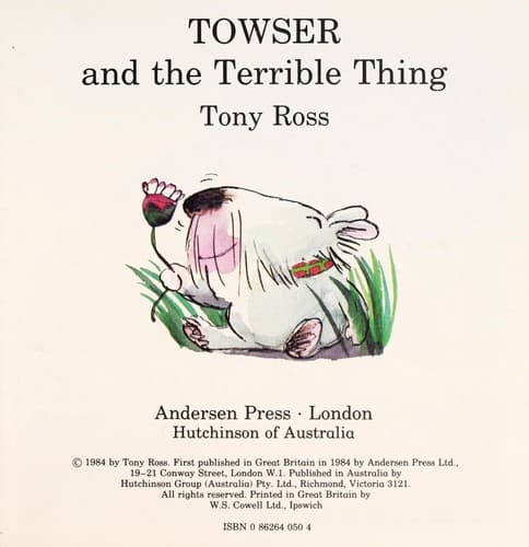 Cover of Towser and the terrible thing by Tony Ross