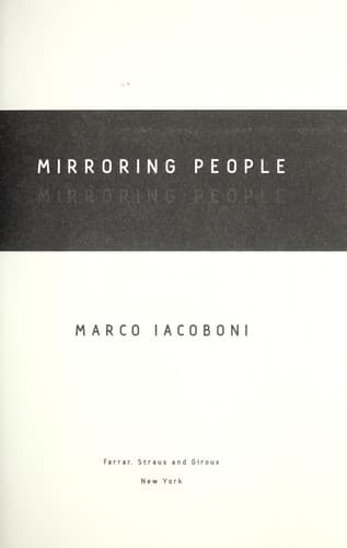Cover of Mirroring people by Marco Iacoboni
