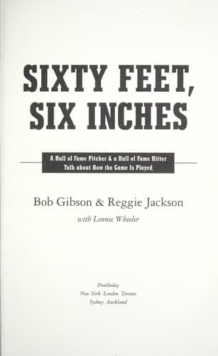 Cover of Sixty feet, six inches by Bob Gibson