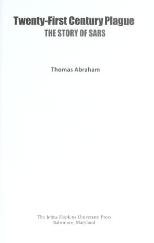 Cover of Twenty-first century plague by Thomas Abraham