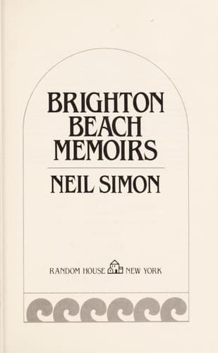 Cover of Brighton Beach memoirs by Neil Simon