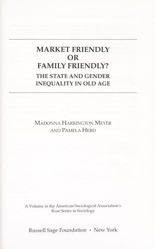 Cover of Market friendly or family friendly? by Madonna Harrington Meyer