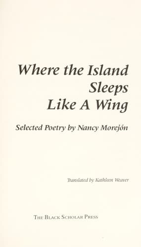 Cover of Where the island sleeps like a wing by Nancy Morejón