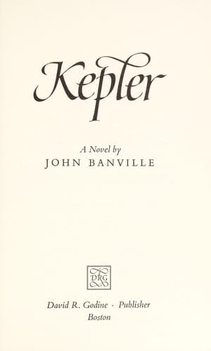 Cover of Kepler, a novel by John Banville