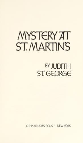 Cover of Mystery at St. Martin's by Judith St George