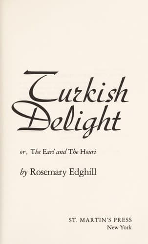 Cover of Turkish delight, or, The earl and the houri by Rosemary Edghill
