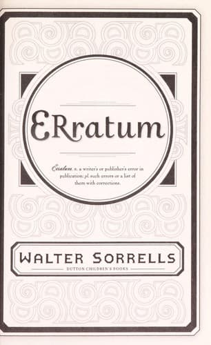 Cover of Erratum by Walter Sorrells