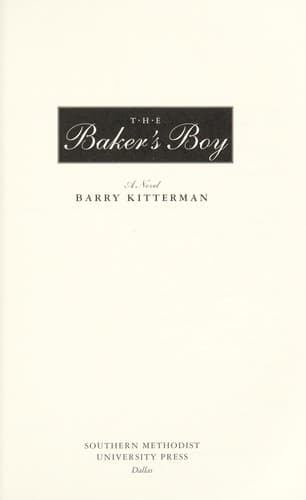 Cover of The baker's boy by Barry Kitterman
