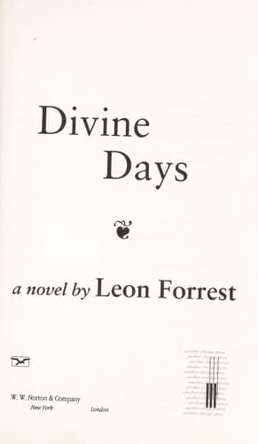 Cover of Divine days by Leon Forrest