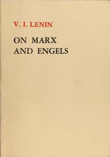 Cover of On Marx and Engels by Vladimir Il’ich Lenin