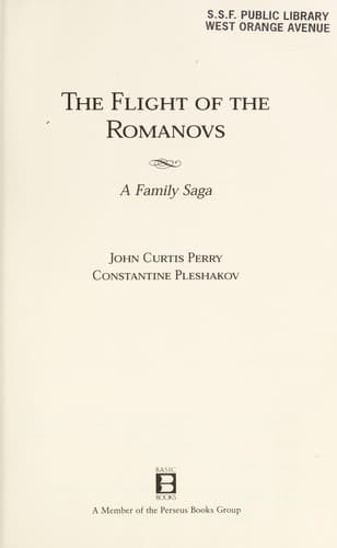 Cover of The flight of the Romanovs by John Curtis Perry