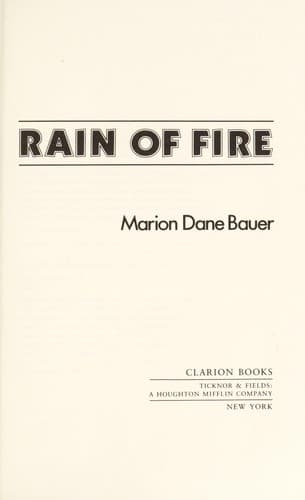 Cover of Rain of fire by Marion Dane Bauer