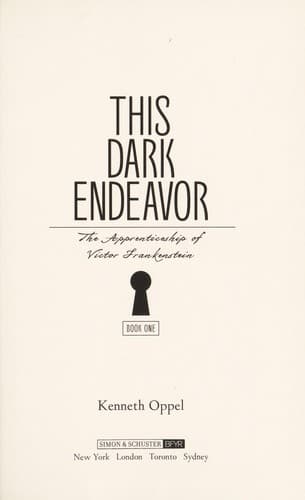 Cover of This Dark Endeavor by Kenneth Oppel