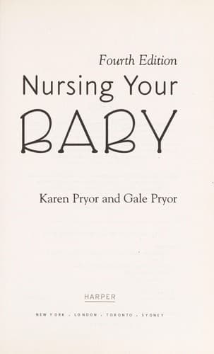 Cover of Nursing your baby by Karen Pryor