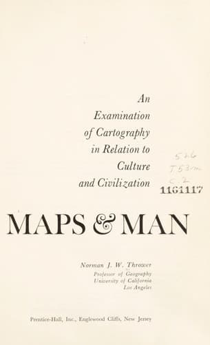 Cover of Maps & man by Norman Joseph William Thrower