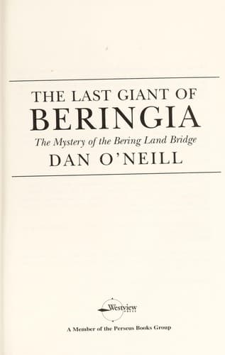 Cover of The last giant of Beringia by O'Neill, Dan