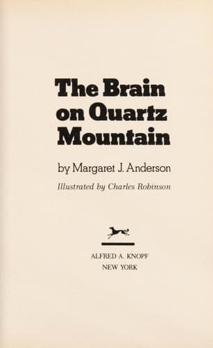 Cover of The brain on Quartz Mountain by Margaret Jean Anderson