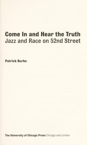Cover of Come In and Hear the Truth by Patrick Burke